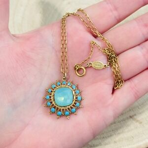 La Vie Parisienne Catherine Popesco Necklace Swarovski crystal jeweled gold tone